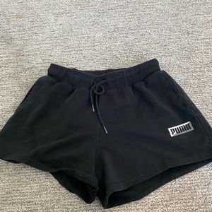 Black puma shorts